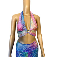 13 Color Options Rave O ring Halter Top Separates Festival Fashion  Rave wear