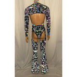 9 Color Pattern Options Mens Rave Chaps Bell Bottoms/Leggings Assless Chaps LGBTQ  (thong not included )