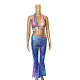 13 Color Options Rave High Waisted Bell Bottom Separates Festival Fashion  Rave wear